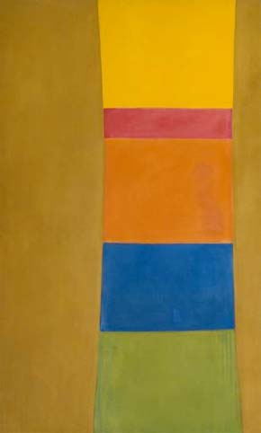 Colour Column on Suede Jack Bush  Oil on Canvas