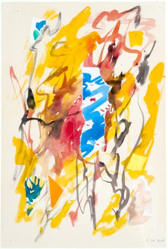 Basketball #63 Elaine de Kooning Watercolor on Paper