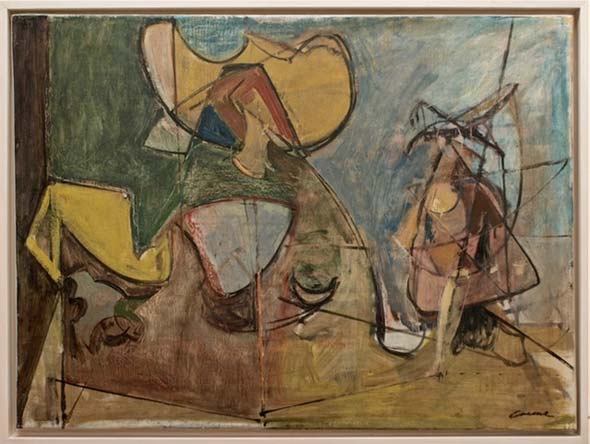 Untitled 1948 Nicolas Carone Oil on Linen 25x32" 